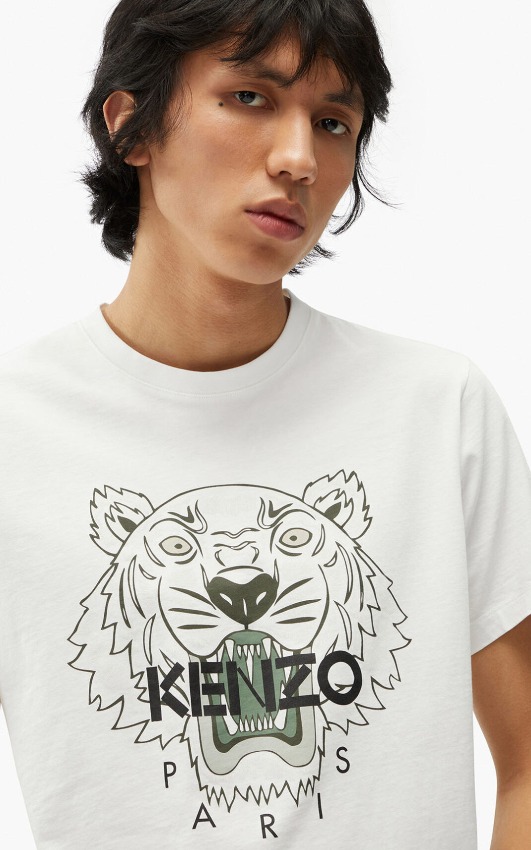 Kenzo Tiger T-shirts Herre - Hvide DK-098553